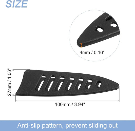 5Pcs Knife Cover Sleeves Blade Edge Guards for 3.5" Paring Knife Blade Edge Protector Cover Universal Knife Sheath for Kitchen, Black