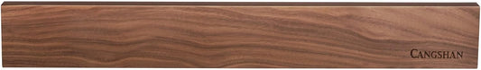 Cangshan 18-Inch Magnetic Knife Bar, Solid American Walnut Wood, Wall-Mounted Knife Holder with N52 Magnets and Mounting Hardware, Warm Brown, 10300954
