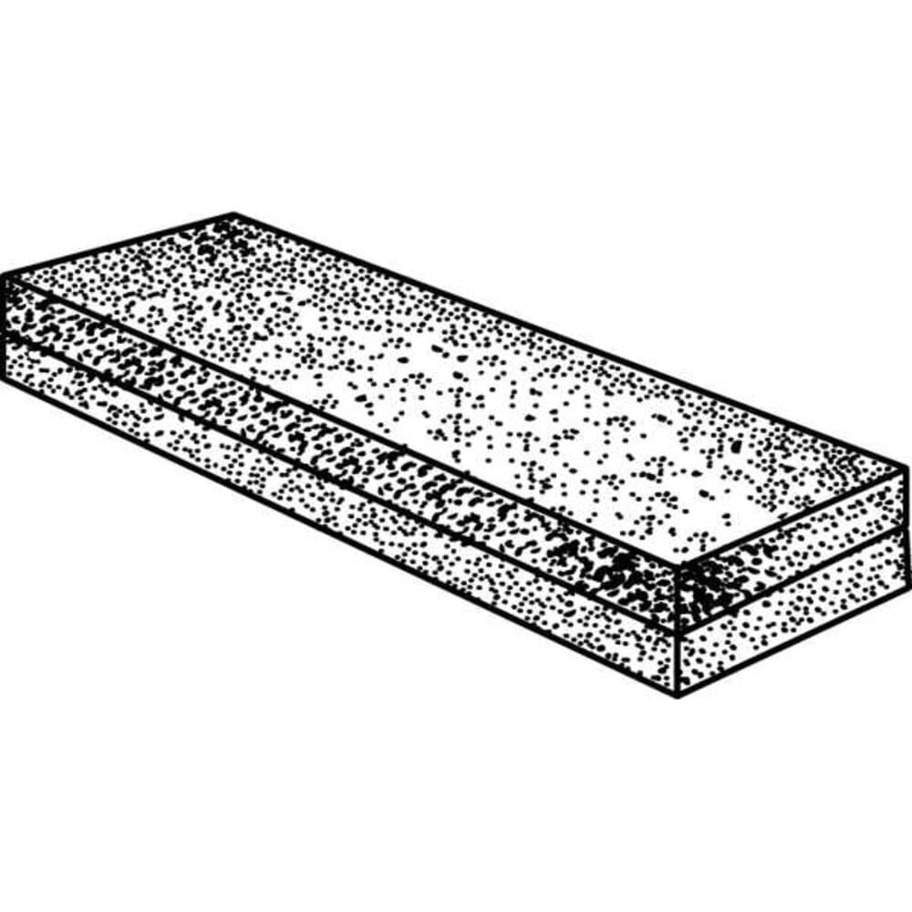 Combination Grit Abrasive Benchstone, Aluminum Oxide, 6" Length x 2" Width x 1" Height
