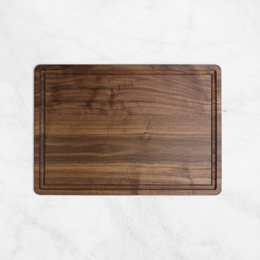 Delice Rectangle Juice Drip Groove Cutting Board 15.5"Wx11"Dx0.75"H, Walnut