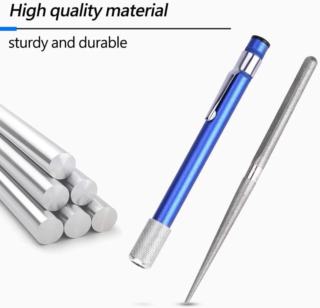 2 PCS Portable Knife Steel Sharpener Rod, Serrated Diamond Retractable Knife Sharpener Steel Sharpening Rod,Multi-use Camping/Kitchen