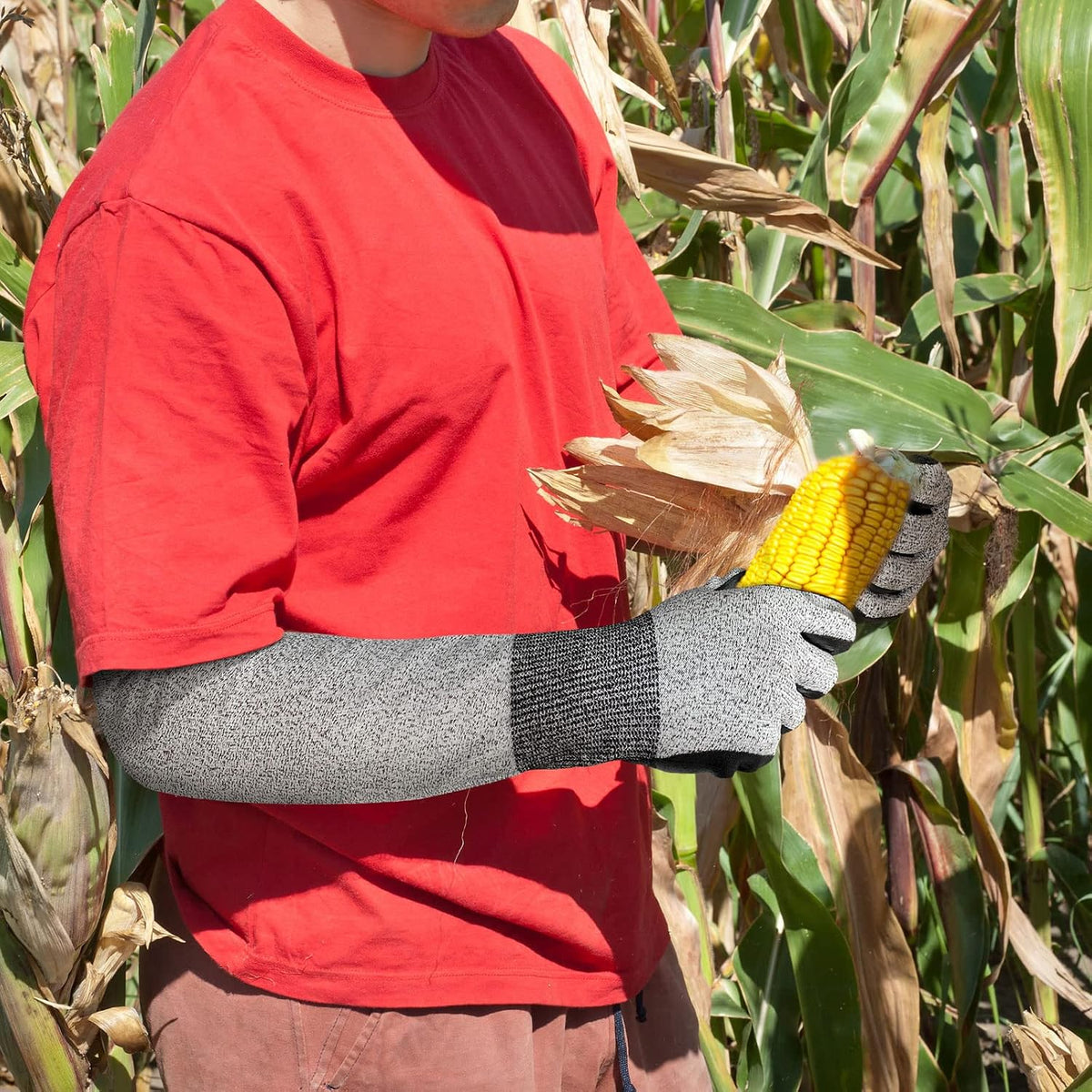 Long Sleeve Gardening Gloves for Women & Men | Cut Resistant,Nitrile Coated,Anti-slip,Full Arm Protective Gloves for Poison Ivy,Thorn Proof,Gardening,Farming
