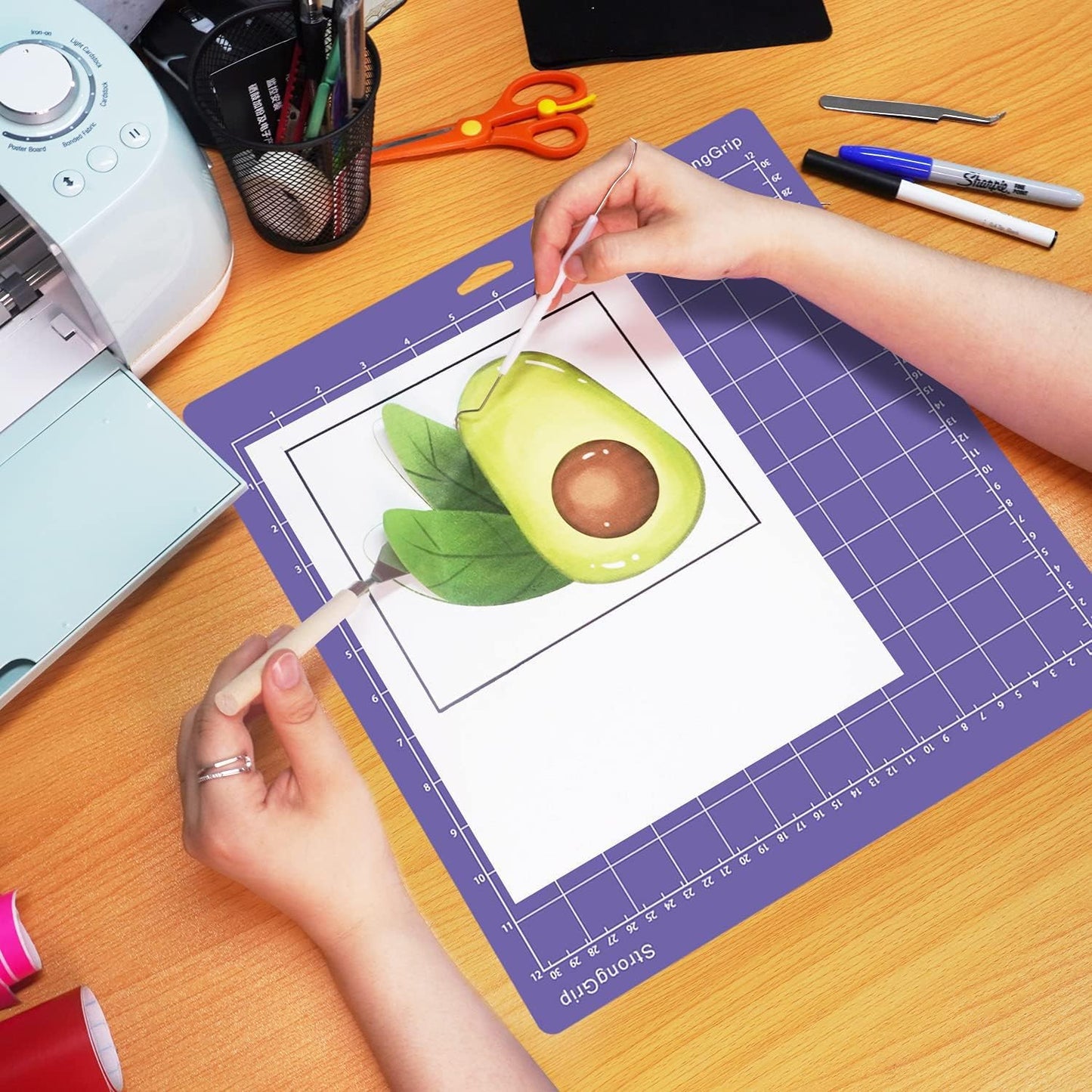 Standard Cutting Mat 12x12 in, 3 Pack Adhesive Sticky Green Mats | Compatible With Cricut Maker/Explore, Replacement Accessories for Crafts, DIY Gifts, Sticky Surfce keeps Materials Locked