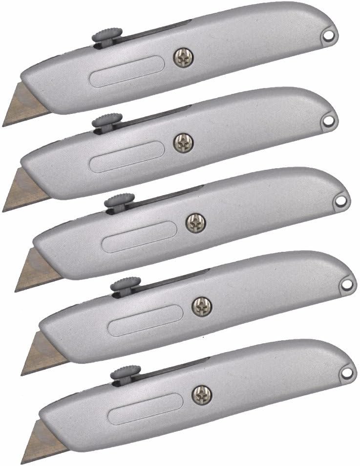® Heavy Duty Box Cutter Retractable Blade Metal Utility Knife (Pack of 1)