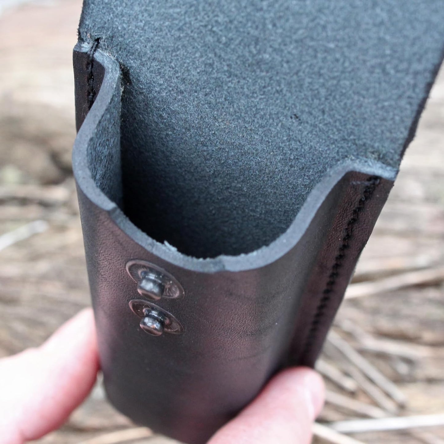 Leather Folding Knife Sheath For full size Pocket Knife Holster For Big EDC Knife, Belt Loop for Vertical or Horizontal Carrying, Pouch Multitool Holder With Snap Closure V921