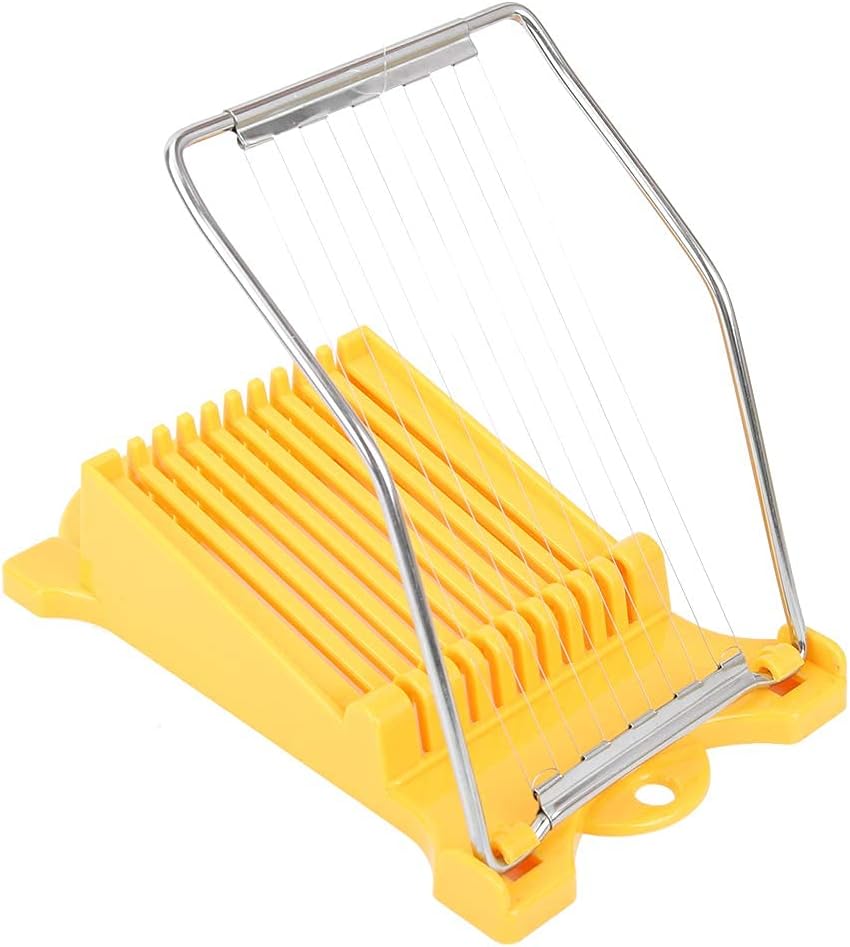 Luncheon Meat Slicer, Veggie Sheet Slicer Quality Stainless Steel 10 Wires Butter Slicer Cutter for 11 Thinner Slices for Soft Fruit Strawberry Luncheon Meat Ham Boiled Egg Cheese Home Use