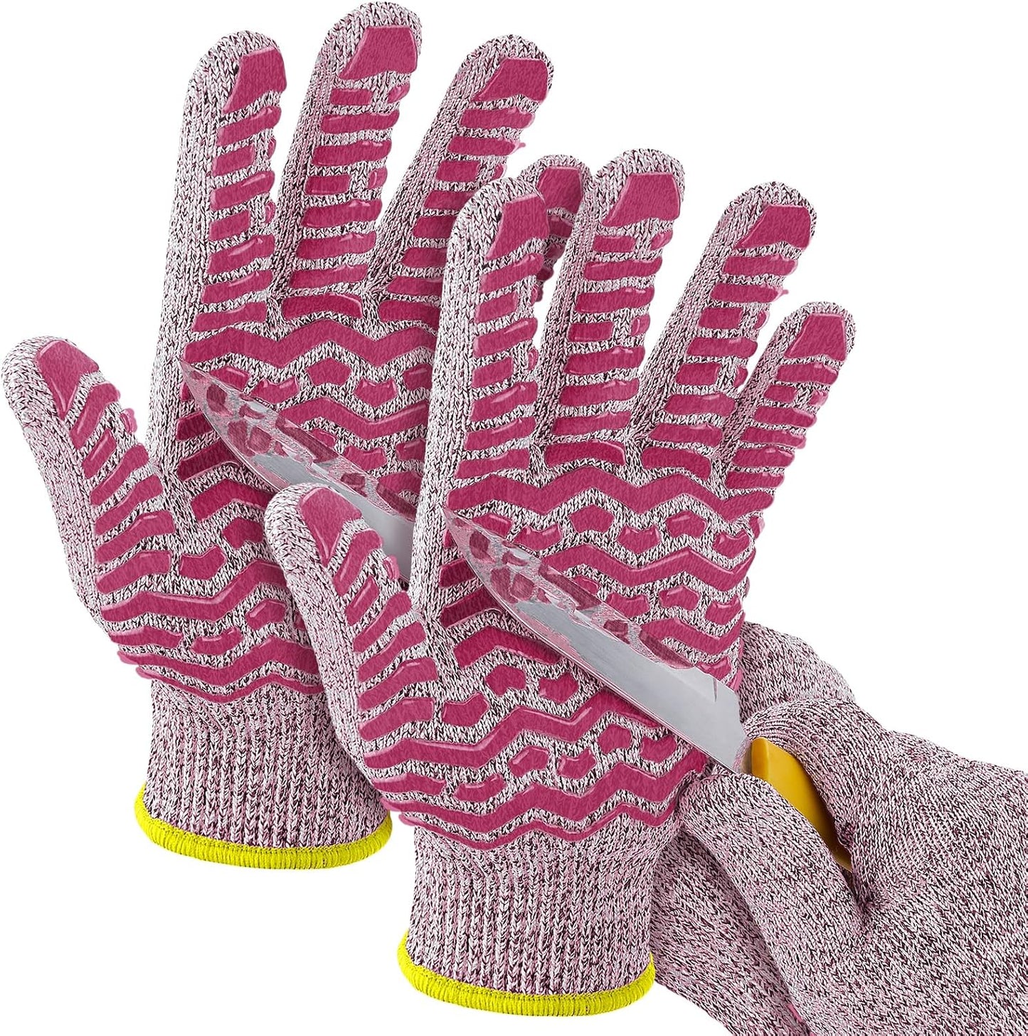 Cut Resistant Gloves, 100% Food Contact Safe, CE Level 5 Premium Protective Cutting Gloves
