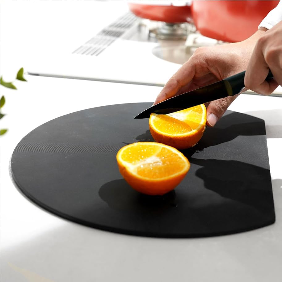 Thick TPU Cutting Boards for Kitchen, Rubber Flexible Cutting Board Mats, Nonslip Silicone Chopping Mats Foldable BPA Free Knife Friendly Non-Toxic Dishwasher Safe