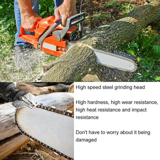 20Pc Chainsaw Sharpening Kit Diamond Burr Files Angle Guide for Drill Chain Saw Blade Lawn Mower