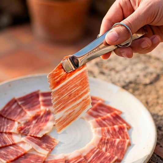Ham Pincer 5 Inch Nitrum Stainless Steel 120 mm. Series Gadgets. Hold and grip ham slices easily and simply. Resistant blade. Color Grey.