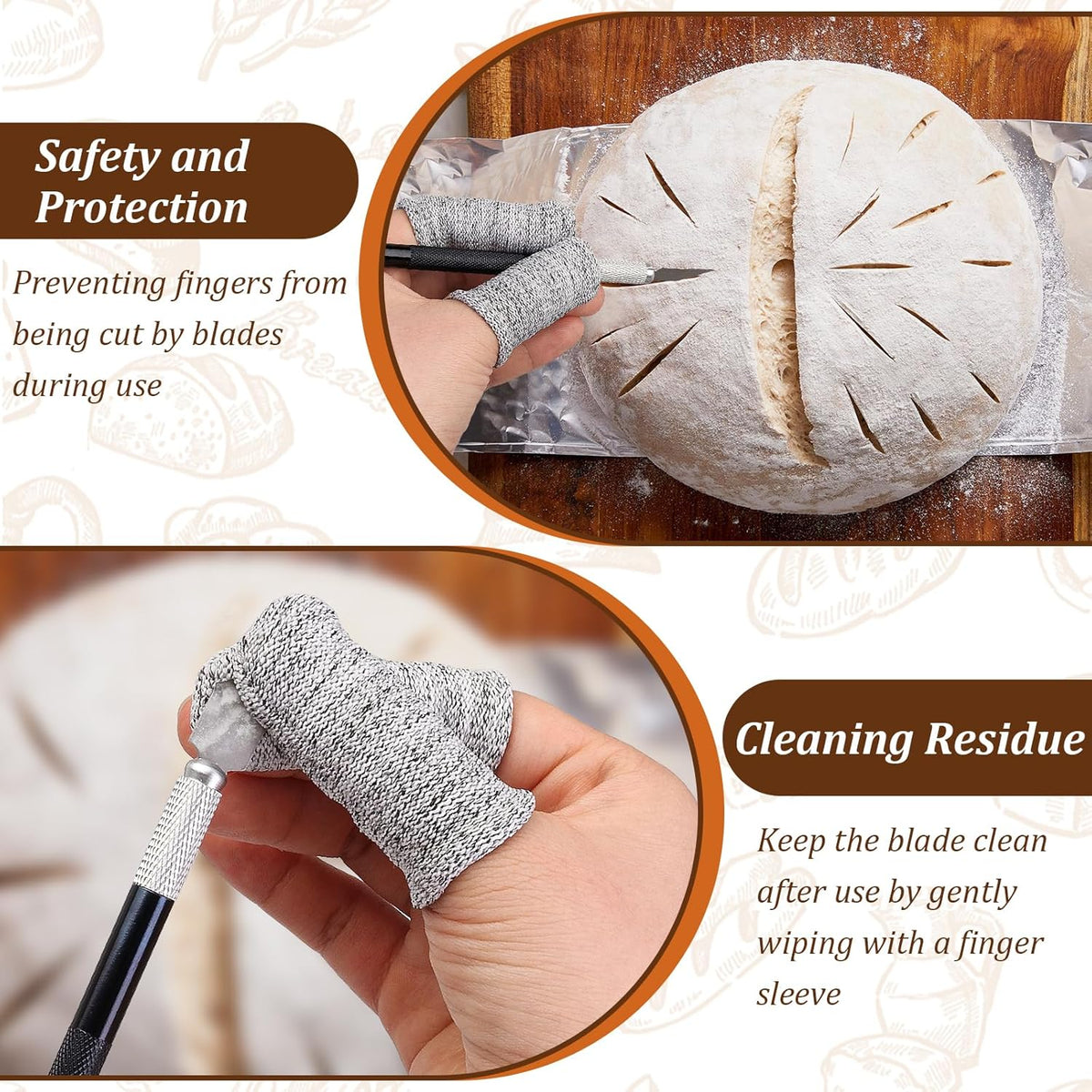 20Pcs Bread Lame Scribing Tool Kit - 2 Precision Scribes with 15 Blades, Finger Guard, Design Cord, Safety Cover and Storage Box - Stainless Steel Scribes for Artisan Bread and Dough Patterns Designs