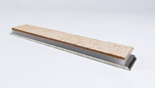 1x6 Rough Cow Leather Strop-5mm acrylic Mounted-fits to JIGS, Edge Pro, Hapstone and TSProf sharpener