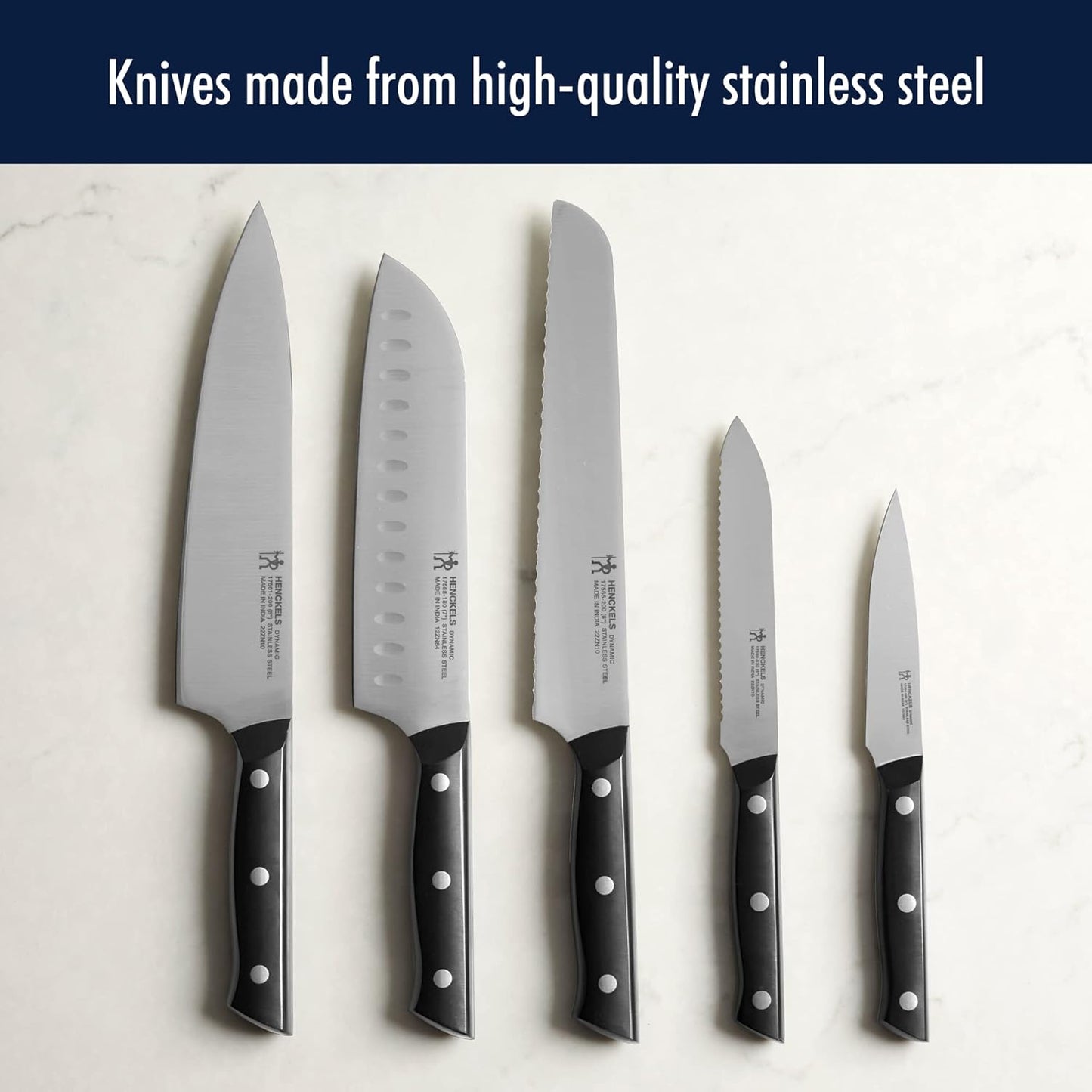 Dynamic Razor-Sharp 5-inch Utility Knife, Tomato Knife, German Engineered Informed by 100+ Years of Mastery