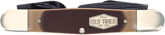 24OT Splinter Carvin' 6in Traditional Folding Whittling Knife with 1.5in Detail Blade, Sawcut Handle, Nickel Silver Bolsters, and Convenient Size for Carving, Camping, EDC, and Outdoors