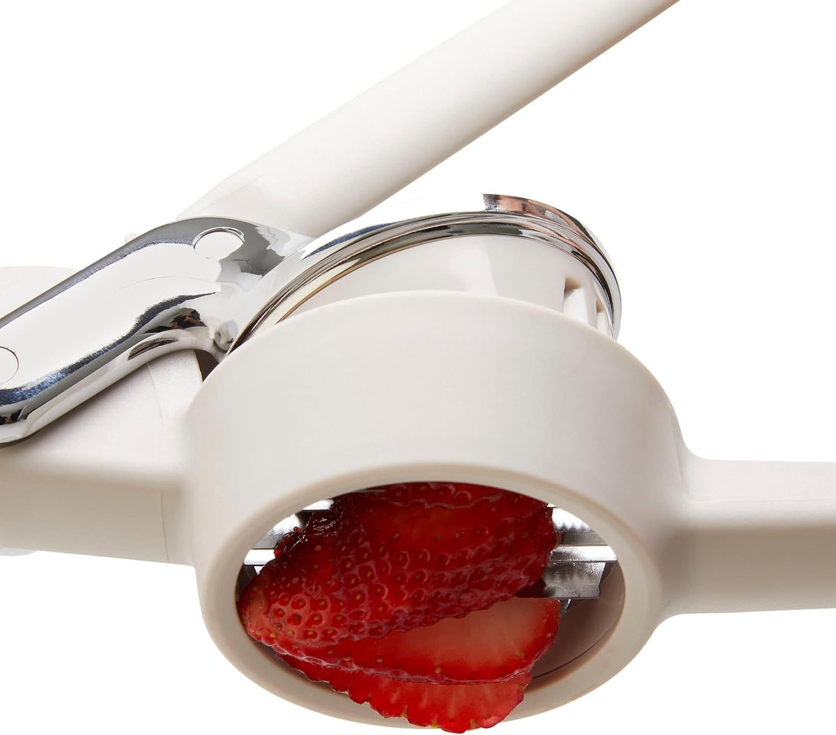 FreshForce Hand-Held Slicer, Slices Mushrooms, Strawberries, Kiwis and More, Taupe