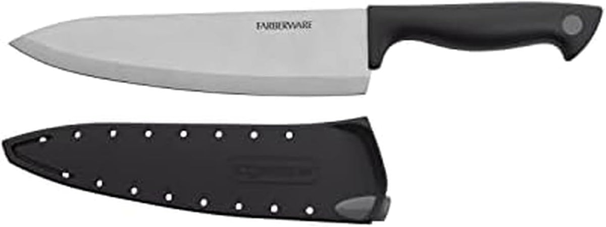 EdgeKeeper 6 Inch Chef Knife with Self-Sharpening Blade Cover, High-Carbon Stainless Steel Kitchen Knife for Slicing, Dicing, and Mincing