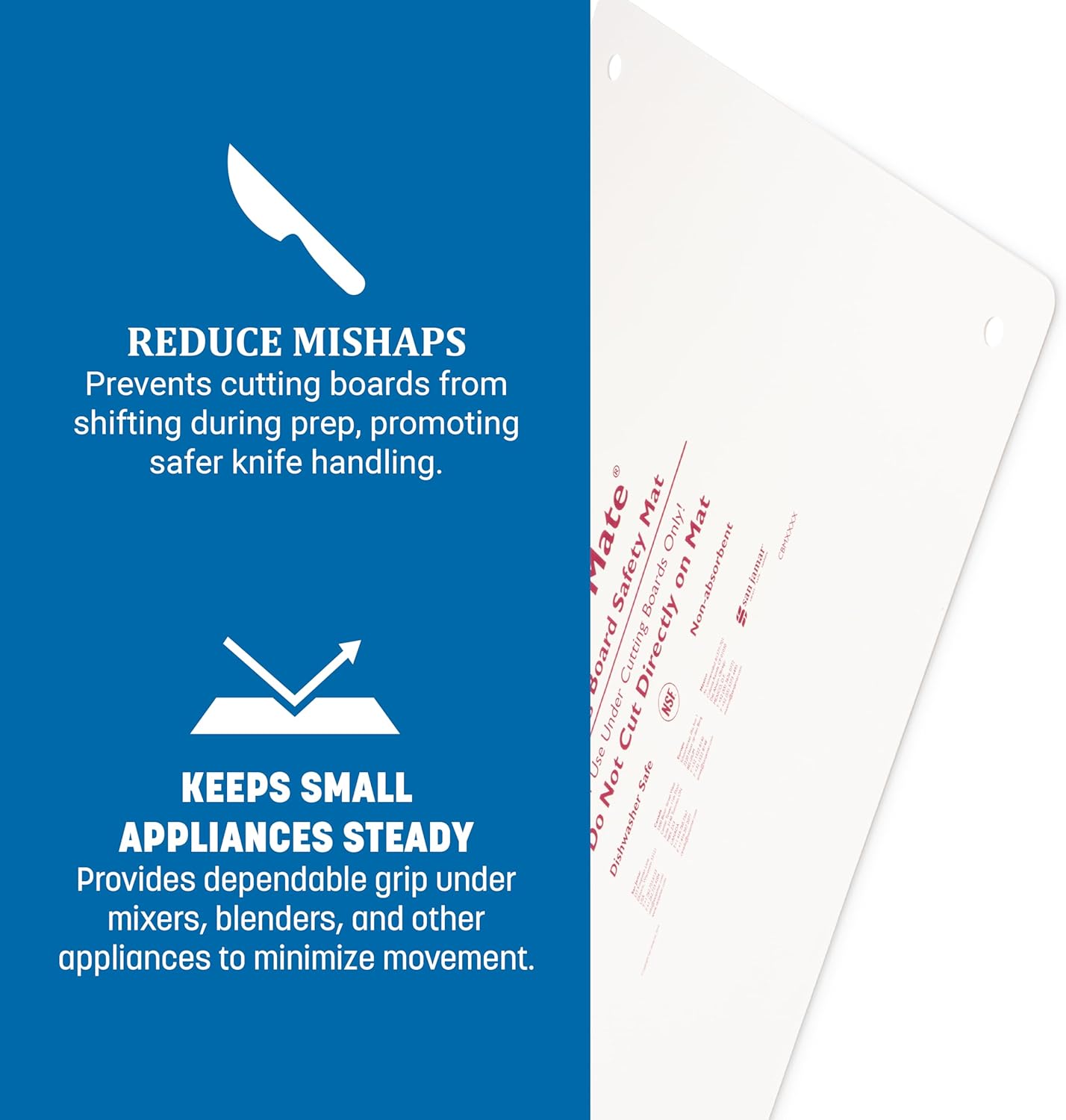 CBM1016 Saf-T-Grip Board-Mate Nonslip Cutting Board Mat, 16" Width x 10" Height (Pack of 1)
