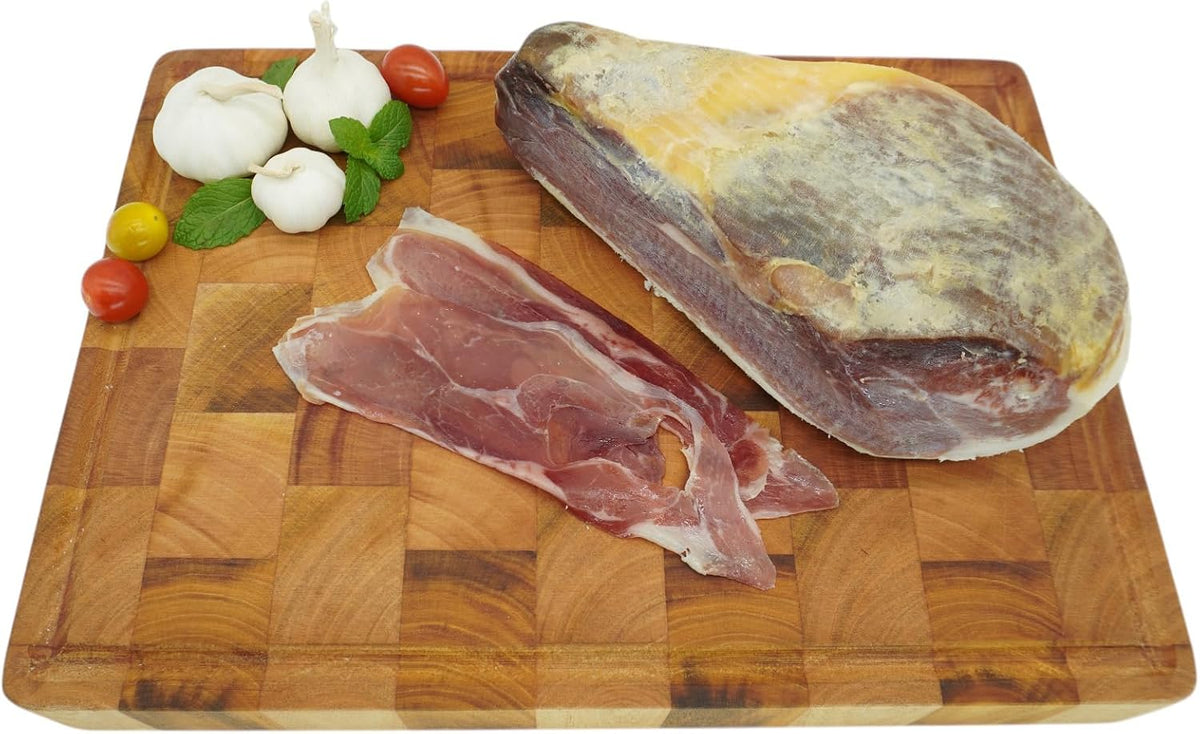 Mahogany End Grain Cutting Chopping Board, Juice Groove, 14 x 10 x 1.5 In | Thick end-grain mahogany, knife-friendly, reversible, deep juice groove for steak, carving, meat, bread, cheese & charcuterie
