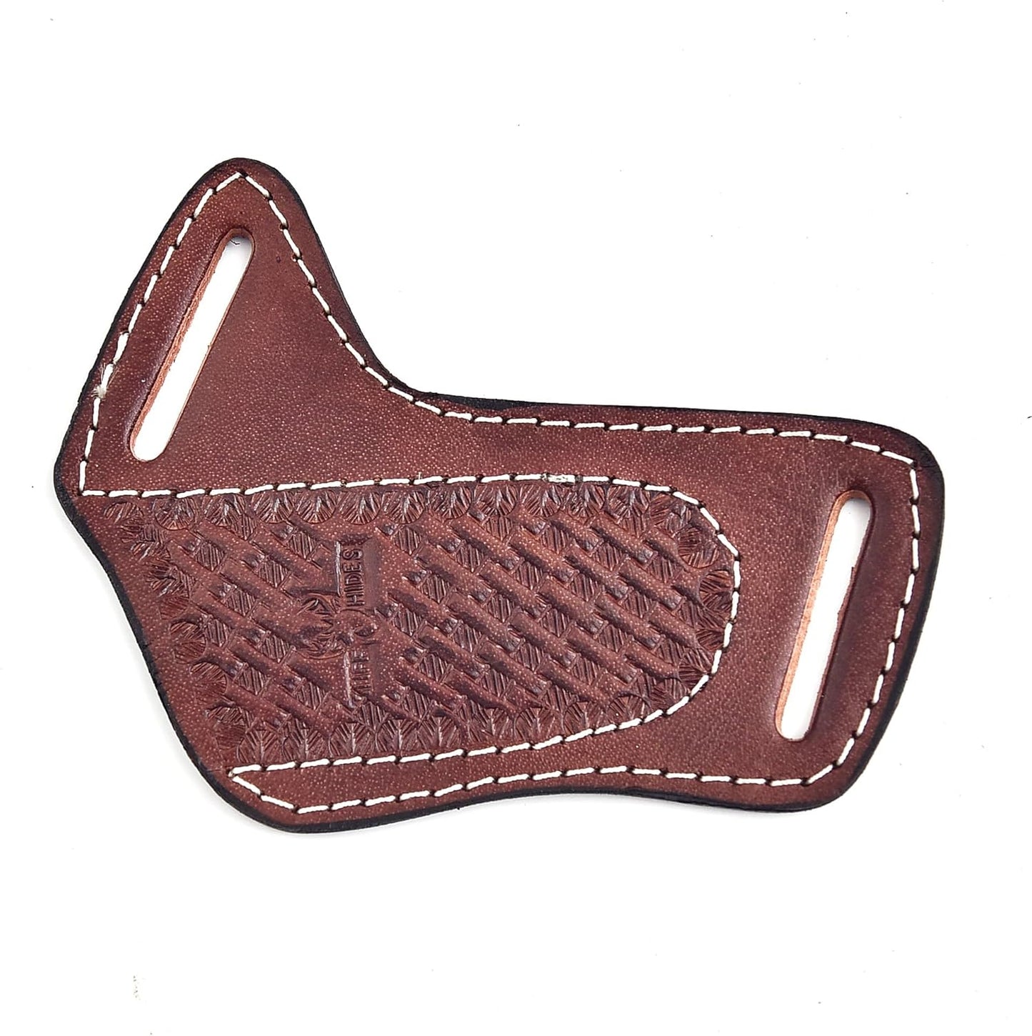 Handmade Leather Knife Sheath for Belt – Compact 4" Pocket Folding Knife Holder, EDC Tools Holster, Durable Carry Case for Everyday Knives, Brown