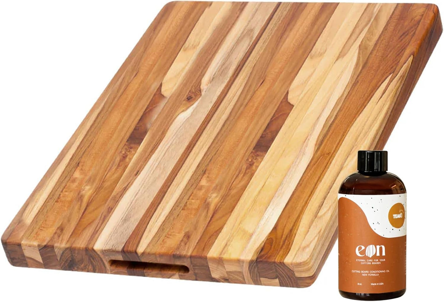 Cutting Board - Extra Large (XL) Teak Wood Cutting Board 24”L x 18”W x 1.5” Thick - Sustainably Harvested and FSC Certified - Knife Friendly with Natural Oil Finish