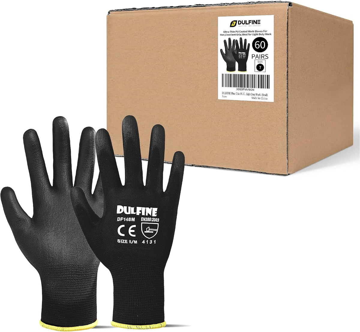 Safety Work Gloves for Men & Women, PU Coated Seamless Knit Grip | Smooth Grip on Palm & Fingers, Ideal for Light General Duty Work, Gardening, Landscaping, Construction, Mechanic, Warehouse