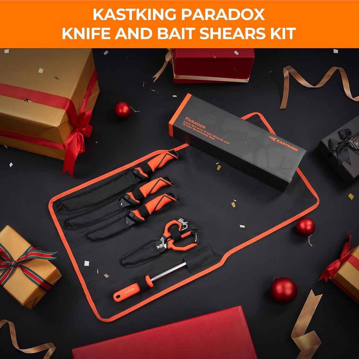 Paradox Fishing Fillet Knife Kit, 7" and 9" | G4116 German Stainless Steel, Non-Slip Handles, Sheath Included, Fresh & Saltwater, Great Fishing Gifts