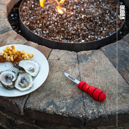 Shucking Knife - Oyster Shucking Knife with 2.5" Stainless Steel Curved Tip Blade with Non-Slip Grip Handle