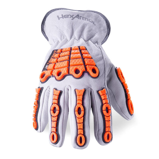 Cut and Heat Resistant Impact Protection Leather Work Gloves | Chrome SLT ® Series 4060 | Large