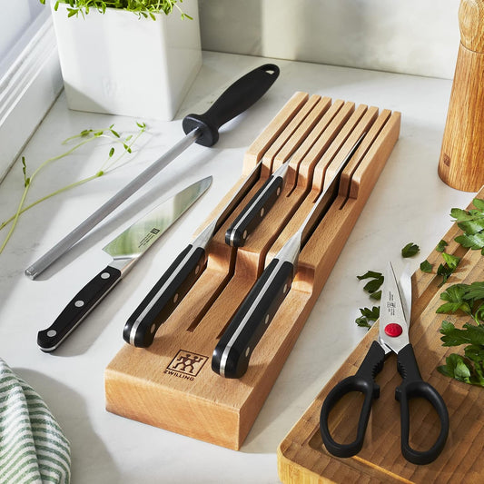 Pro 10-pc Knife Block Set - White