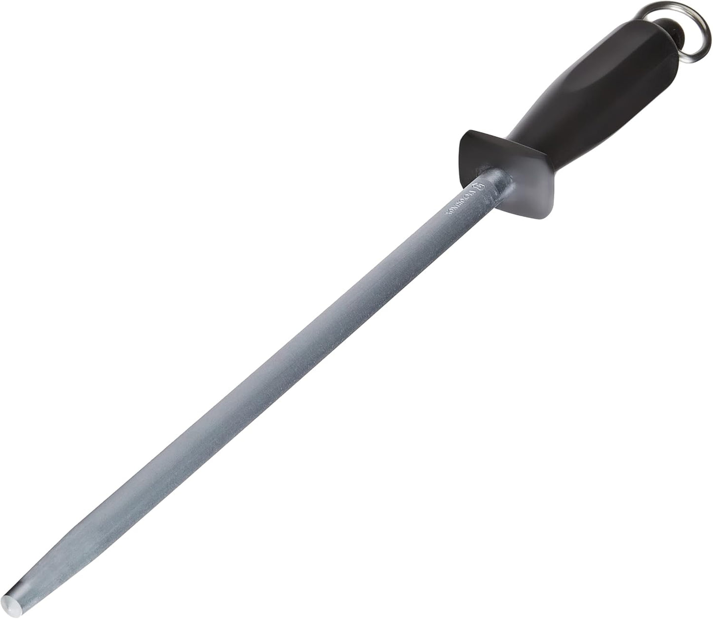 Round Finecut Butcher Sharpening Steel, Black/Silver, 30 x 5 x 5 cm