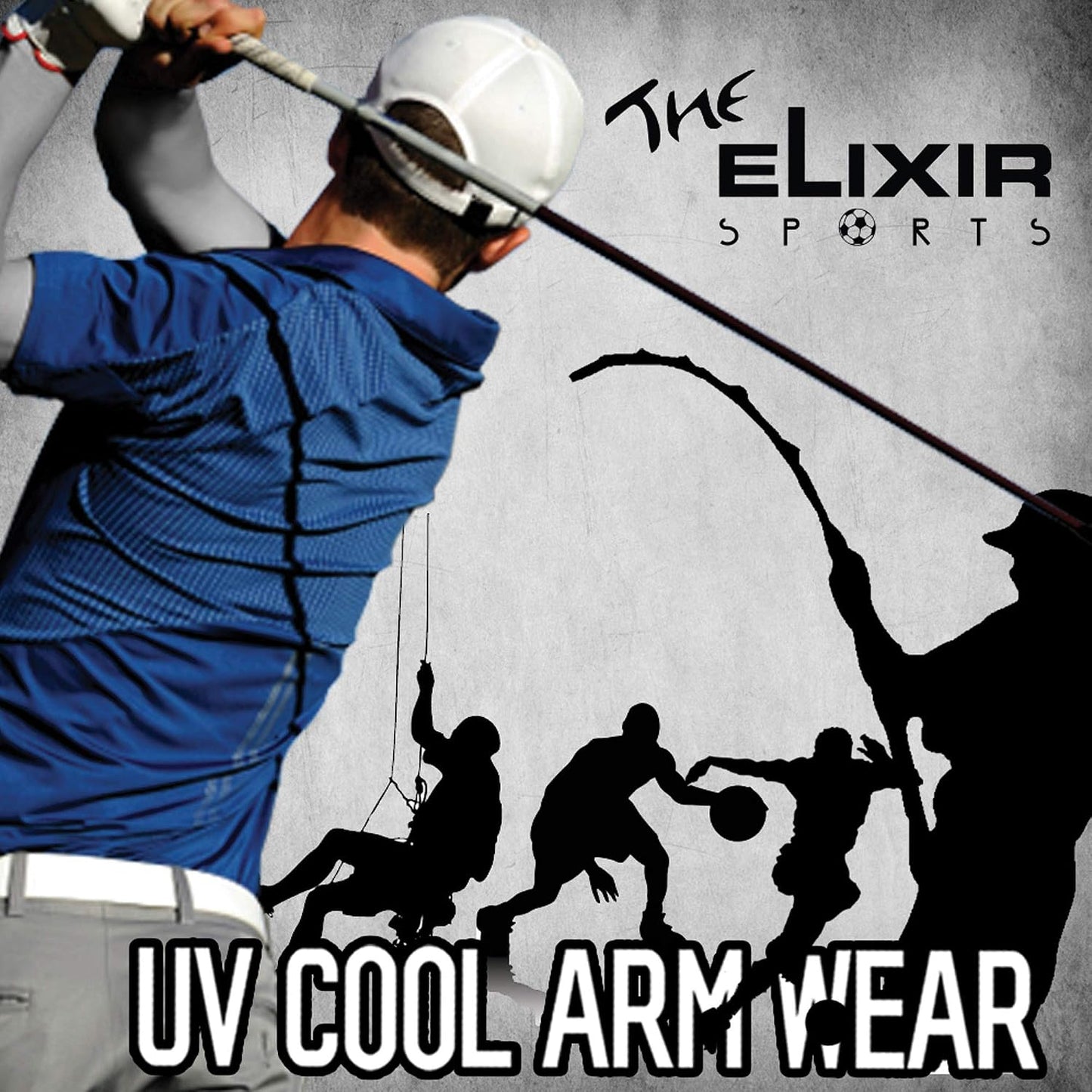 The Elixir Arm Sleeves UV Sun Protective Arm Compression Cover Warmer Cooler 4P - Sky Blue, Gray, Orange, White