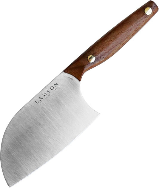 Lamson Vintage 6" Small Chinese Santoku Cleaver and Small Leather Sheath