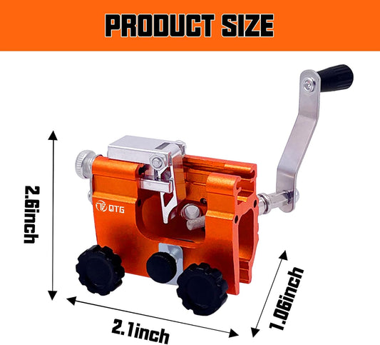 QTG Manual Chainsaw Sharpener,Chain Sharpener,Chain Saw Sharpener Portable Hand Crank Chain Sharpening Tool with Durable Clamp - Easy to Use & Accurate Chain Grinder Set for All Standard Chainsaws