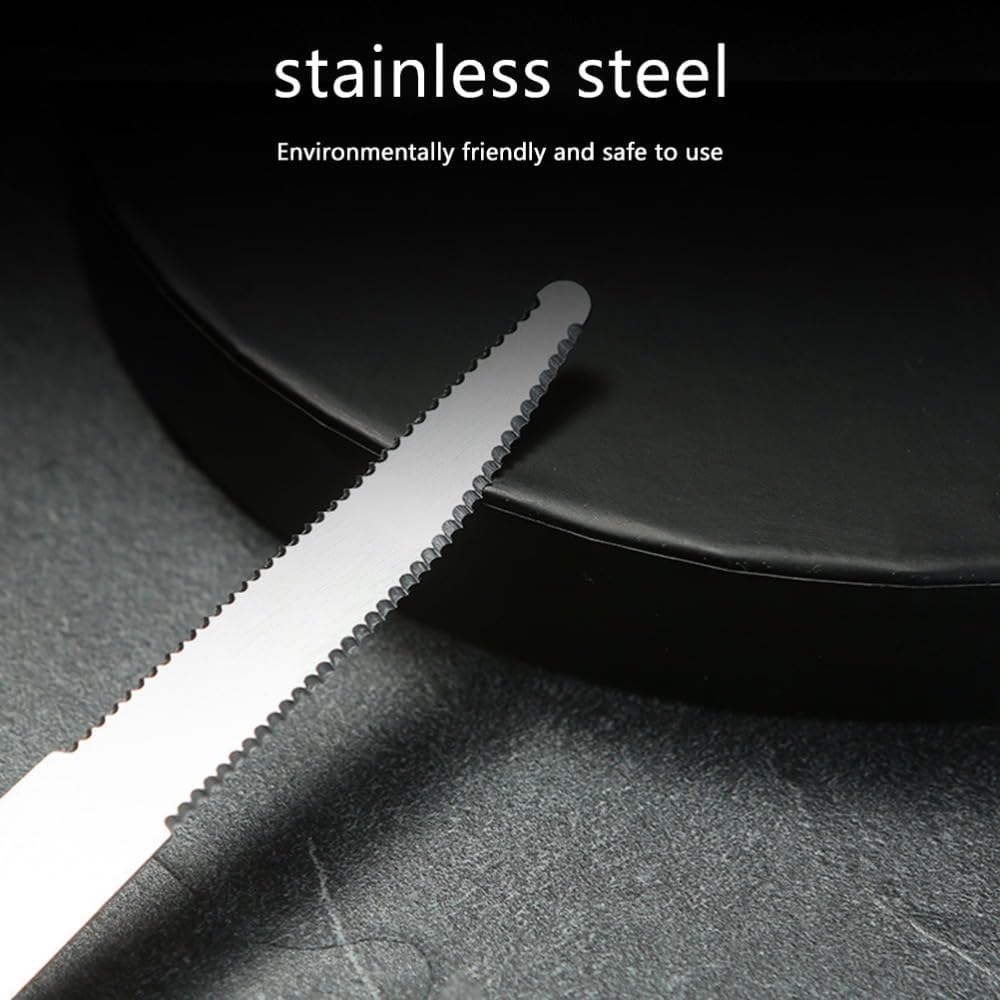 Stainless Steel Grapefruit Cutter - Serrated Curved Blades for Orange, Pomelo, Citrus Fruits Peeling and Flesh Separation with Non-Slip Handle