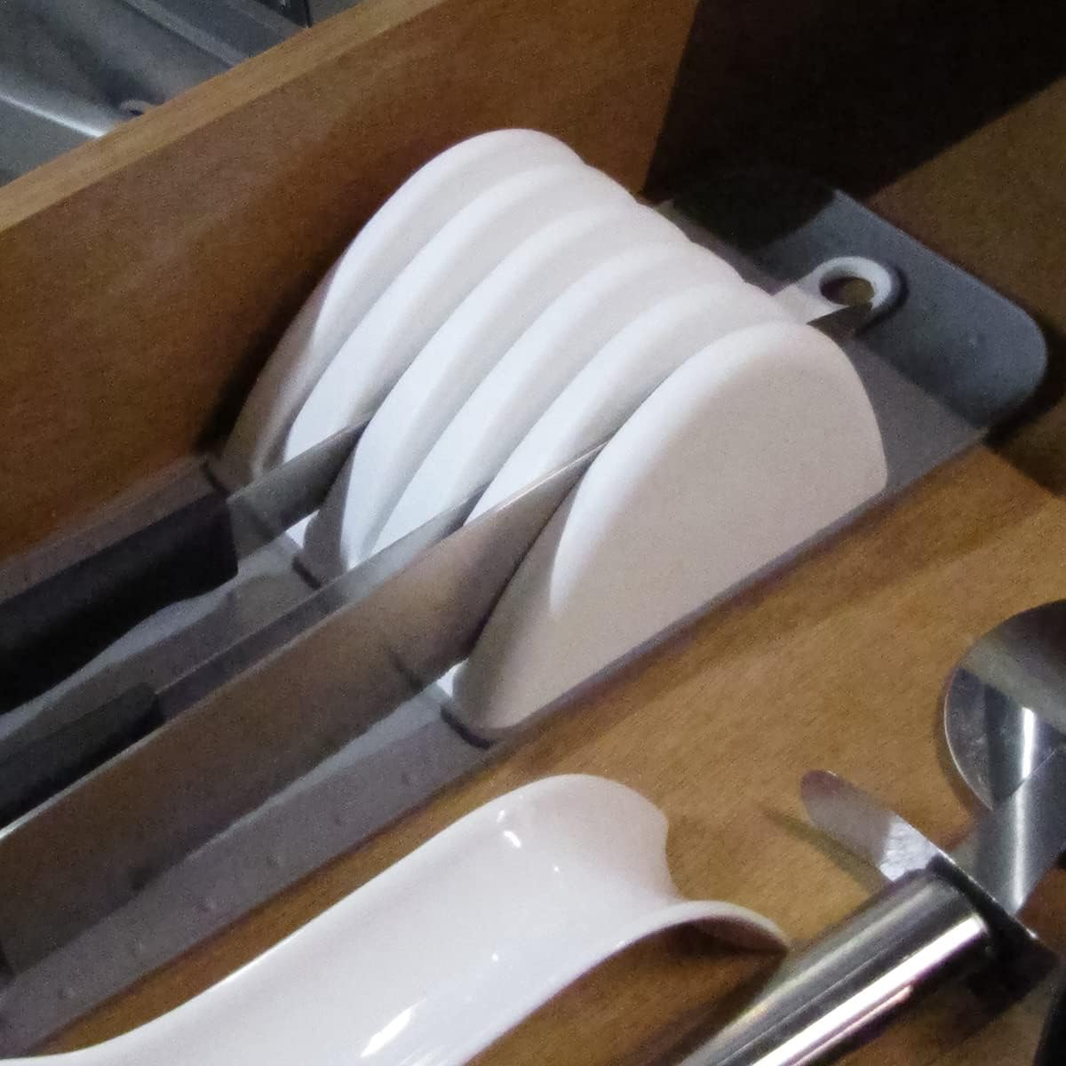 Non Slip In Drawer Knife Mat Kitchen Silverware Storage Utensil Holder Home Bin Organizer