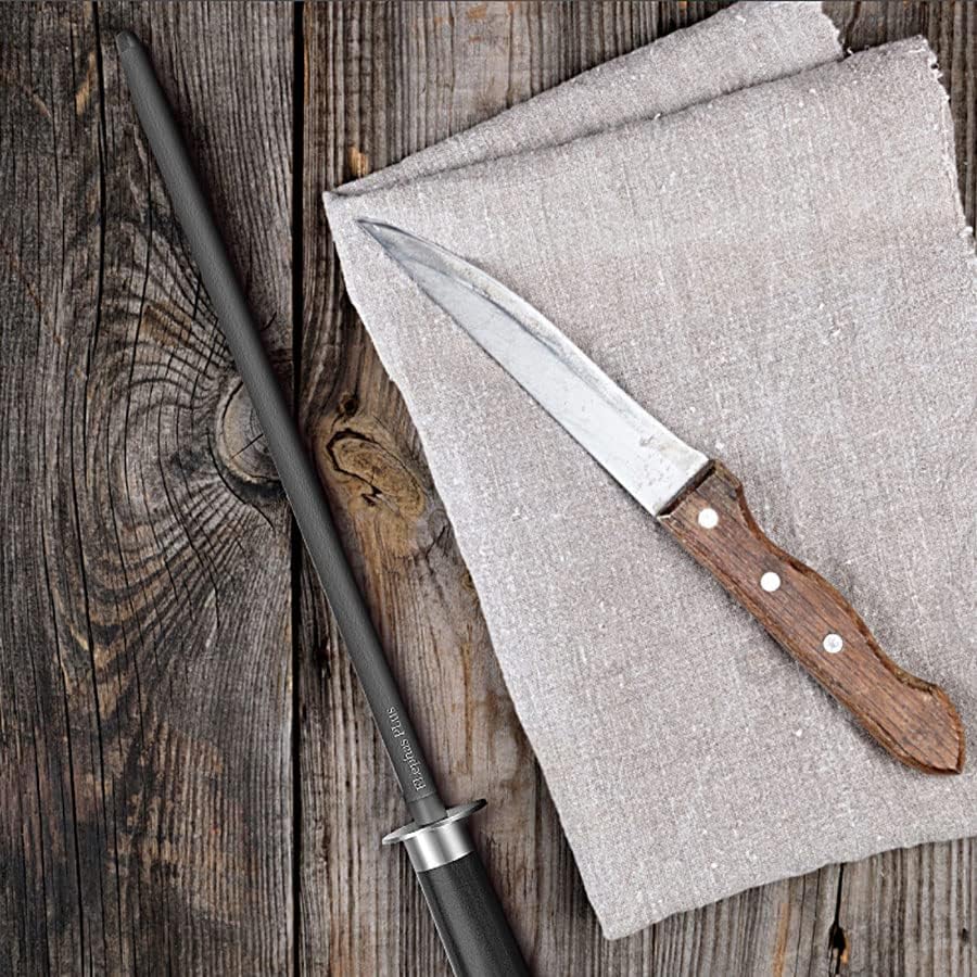 honing steel knife sharpener ,Wooden Handle knife sharpener rod,12 Inch Knife Sharpening Steel Honing Rod(mahogany)