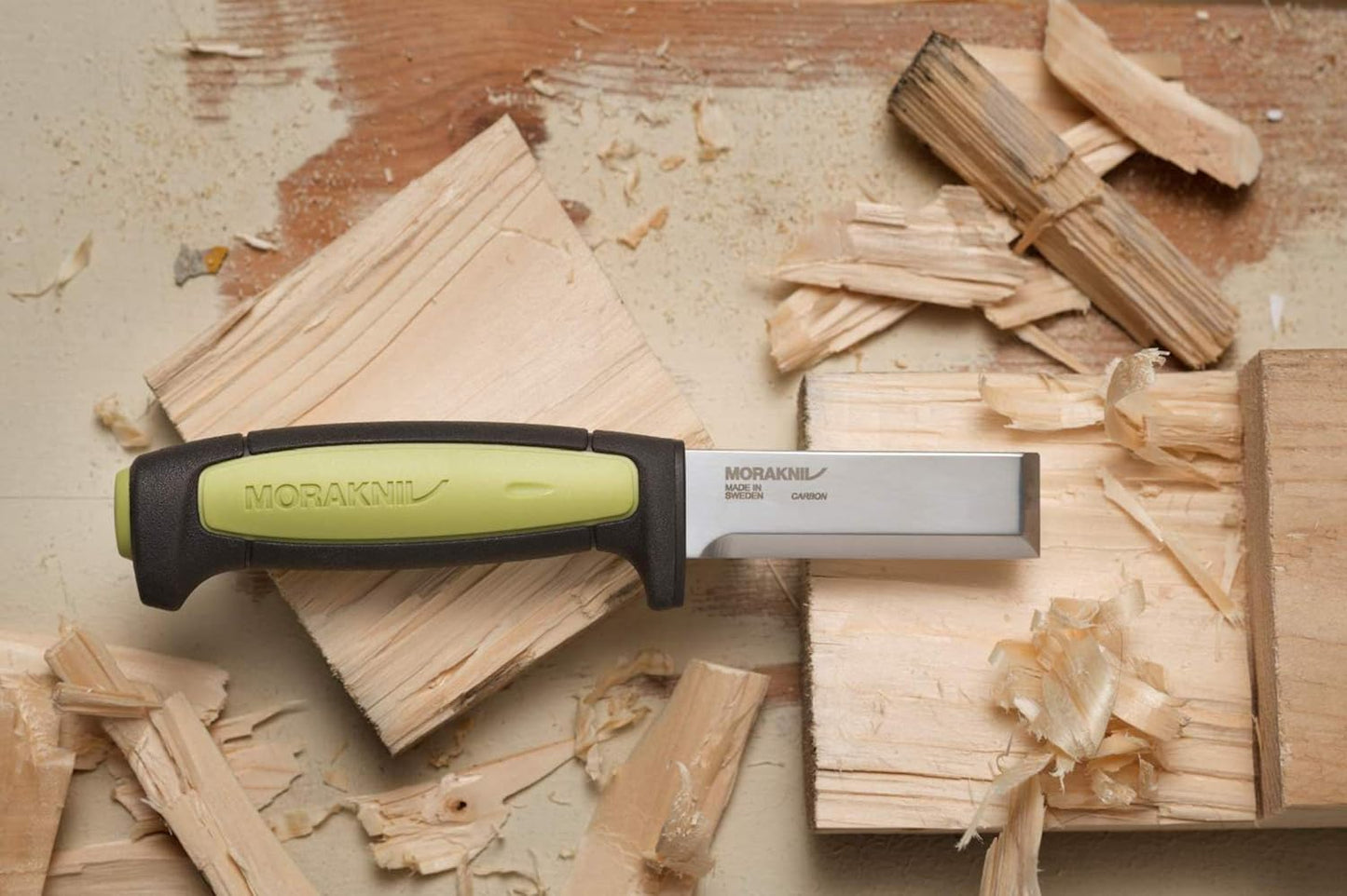Craftline Carbon Steel Wood Chisel Knife With Sheath for Wood Carving, 3 Inch
