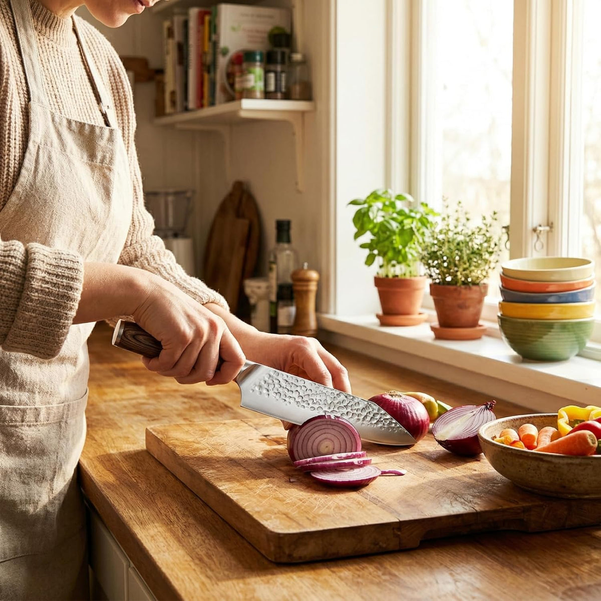 Forged High Carbon Steel Knife Set for Chefs & Grill Masters