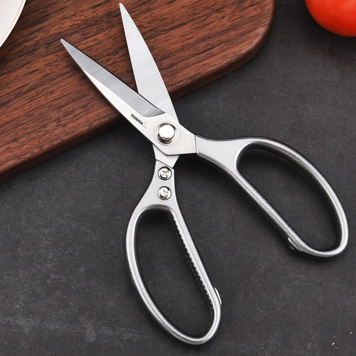 TONMA Kitchen Scissors All Purpose, Made in Japan, Stainless Steel, TK-2