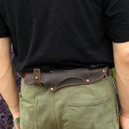 Leather Fixed Blade Knife Sheath for Belt- Horizontal Vertical Knives Carry | Quick-Draw Open Top, Adjustable Snap Strap,Compact & Lightweight,Unisex Design,For Edc, Outdoor, Camping, Hiking, Or Gifting