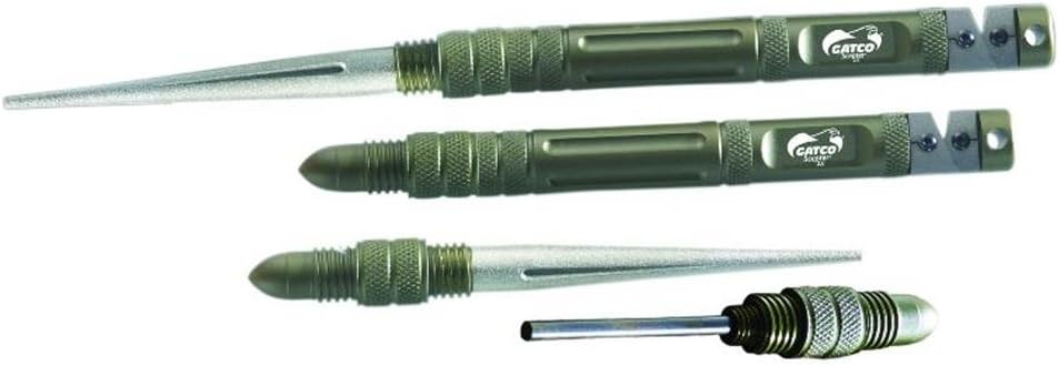 ® Scepter® 2.0 Diamond Take Down Sharpener & Fire Survival Tool, Portable Pocket Knife Sharpener w/ 320 Mesh Diamond Rod, Tungsten Carbide Sharpener, Magnesium Fire Starter, 6061-T6 Aluminum Body