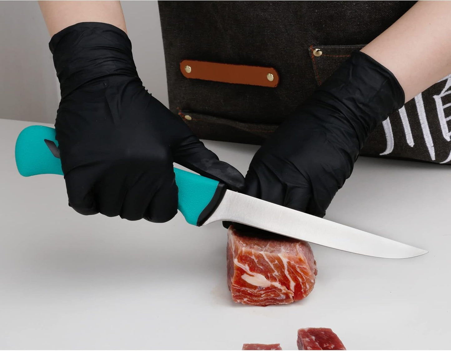 Curved Boning Knife for Meat Cutting - 6 Inch - Premium High-carbon Molybdenum Steel Flexible Curved Blade - Butcher's Kitchen Boning Knife - Ergonomic & Non-slip Handle
