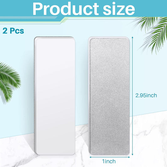 2 Pcs Mini Pocket Knife Sharpener Stone Double Sided Portable Sharpening Stone Whetstone Diamond Ceramic Sharpen Tools 400/1000 Grit for Knives Scissors Kitchen Outdoor Survival Gear