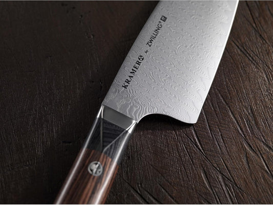 KRAMER Meiji 7-inch Razor-Sharp German Santoku Knife, Made in Company-Owned German Factory with Special Formula Steel perfected for almost 300 Years