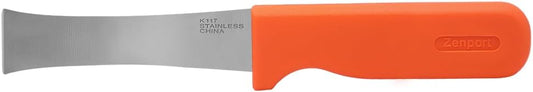 K117 Row Crop Harvest Knife, Broccoli/Produce, 6-Inch Wavy Stainless Steel Blade , Orange