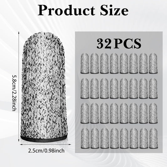 Cut Resistant Finger Cots Protector Breathable Finger Sleeve Protectors Reusable Fingers Guards Covers Fingers Thumb Protector Gloves for Kitchen Garden Sculpture Work 32 PCS
