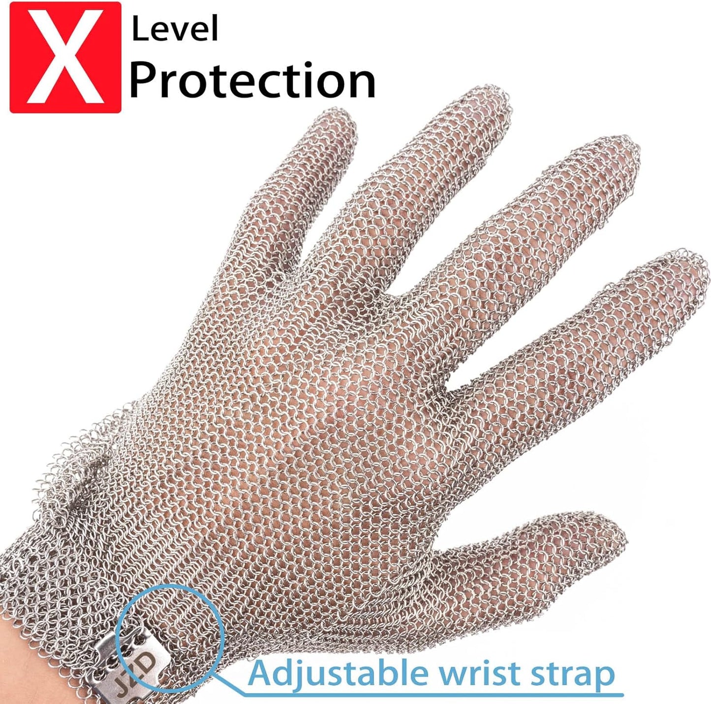 Cut Resistant Gloves Good Grade - Level A9 Protection; Ambidextrous; Stainless Steel; Kitchen Work Protective Gloves