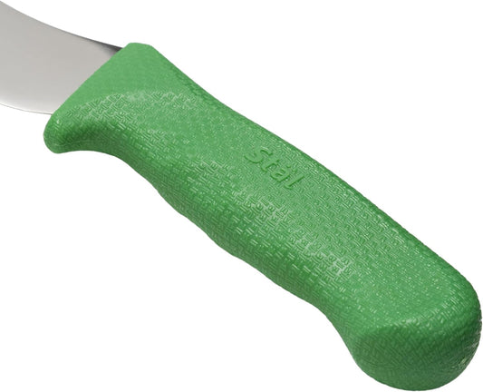 9" Commercial-Grade Serrated Bread/Pastry Knife with Offset Handle, Green