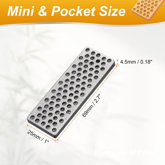 4pcs Mini Knife Sharpening Stones Whetstone Set 240/360/500/1000 Grits Diamond Sharpener Portable Hand Sharpen Tools for Knives Scissors