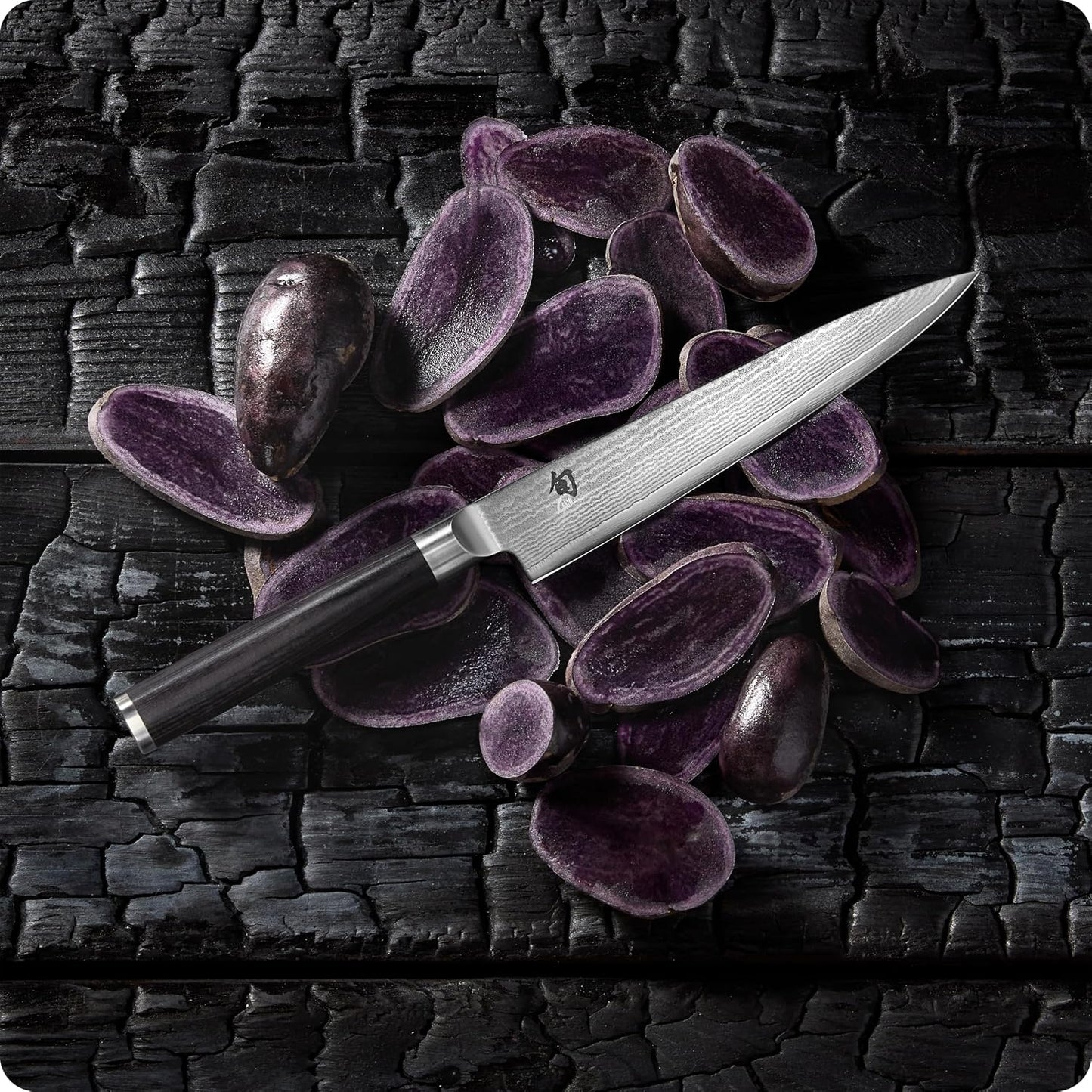 Classic Blonde 6" Utility Knife | Handcrafted Japanese Kitchen Knife, Precision and Sharpness, VG-MAX Core, Damascus Stainless Steel Cladding, Pakkawood Handle
